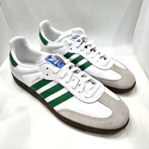 Adidas Originals Mens Size 12 US Samba OG White Green Casual Shoes IG1024.
